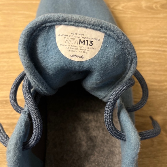 Allbirds. Wool Runners. Men’s Size 13. Blue. - Picture 2 of 9